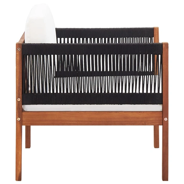 Градински стол с възглавница, акация масив - Image 2