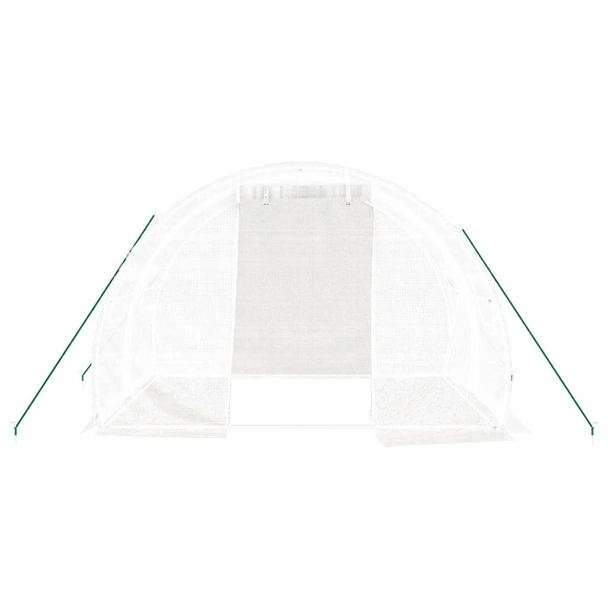 Оранжерия със стоманена рамка бяла 6 м² 3x2x2 м - Image 3