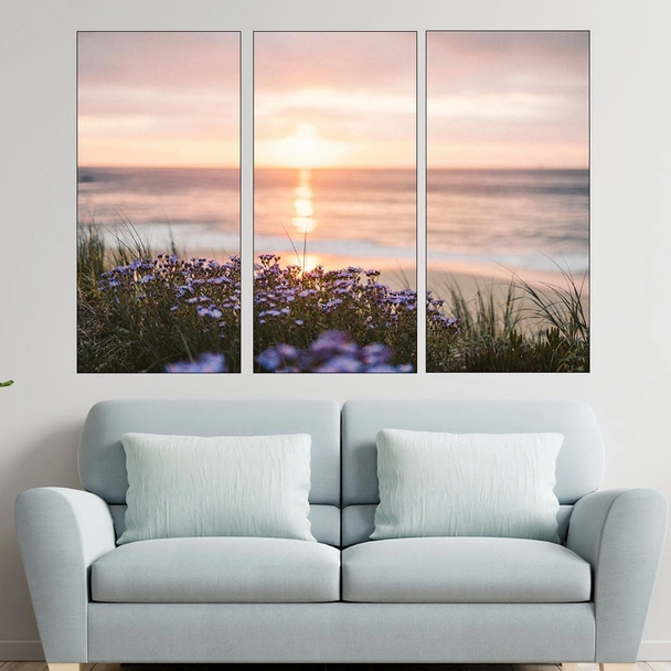 Сини цветчета на брега - картина пано за стена - Image 2