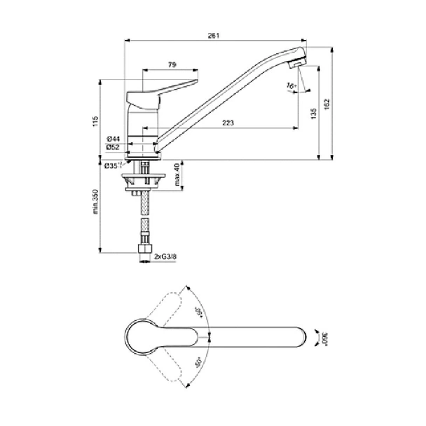 Стоящ смесител за кухня Scorpio Vidima - Image 2