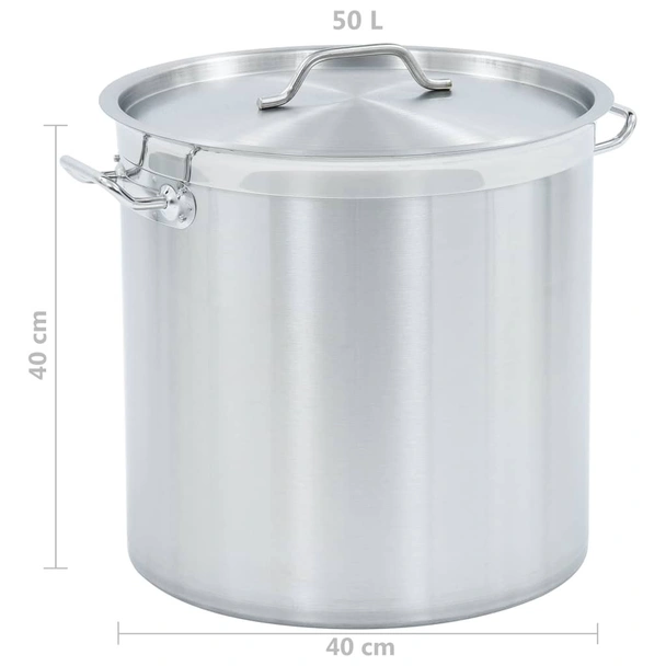 Тенджера, 50 л, 40x40 см, неръждаема стомана - Image 7