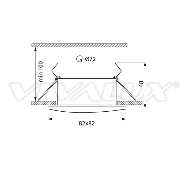 Луна квадратна мат 12V VIVALUX - Image 2