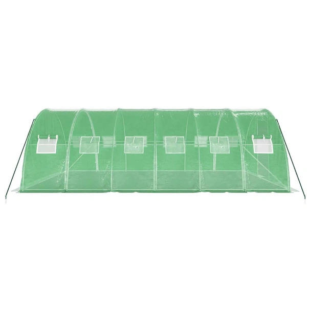 Оранжерия със стоманена рамка зелена 24 м² 6x4x2 м - Image 4