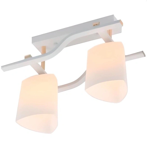 Полилей Lisa 2xE27 60 W месинг и стъкло бяла чашка - Image 2