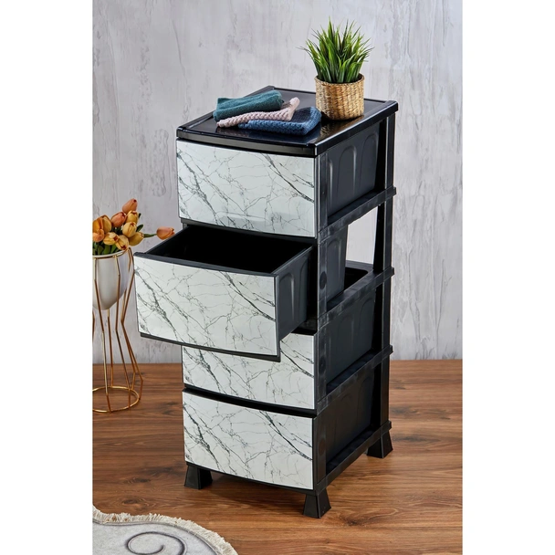 Шкаф декор Бял мрамор 35/45/90 см HAVAN - Image 2