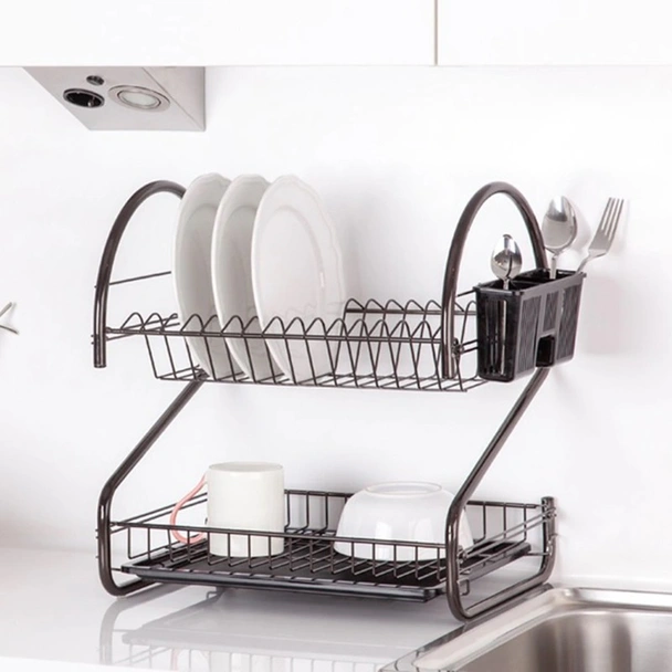 Сушилник за съдове 2 нива черен ТК КВ 018B TEKNO TEL - Image 4