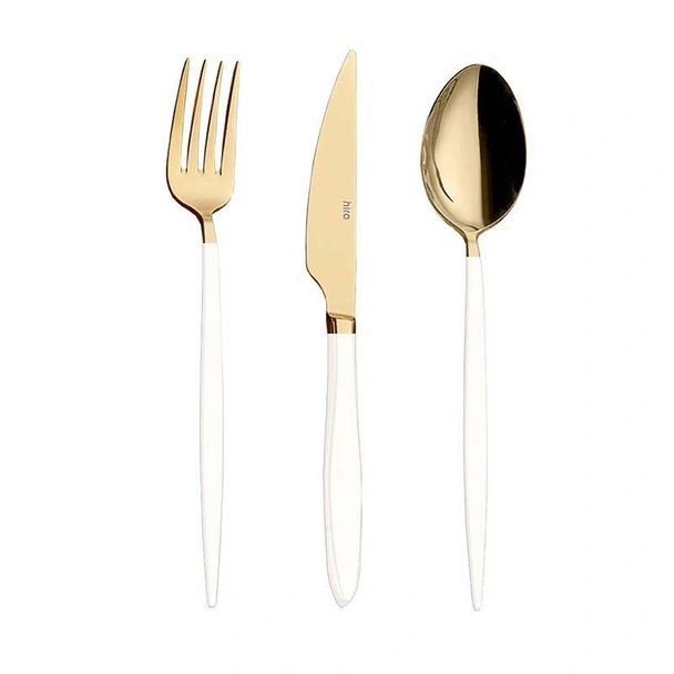 Комплект прибори 18 части злато и бяло Istanbul HIRA - Image 2