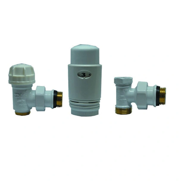 Радиаторен ъглов сет Cayman-5 White THS THERMOSTYLE