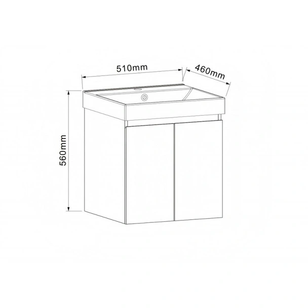 Шкаф за баня с мивка Aldene-50 INTER CERAMIC - Image 5
