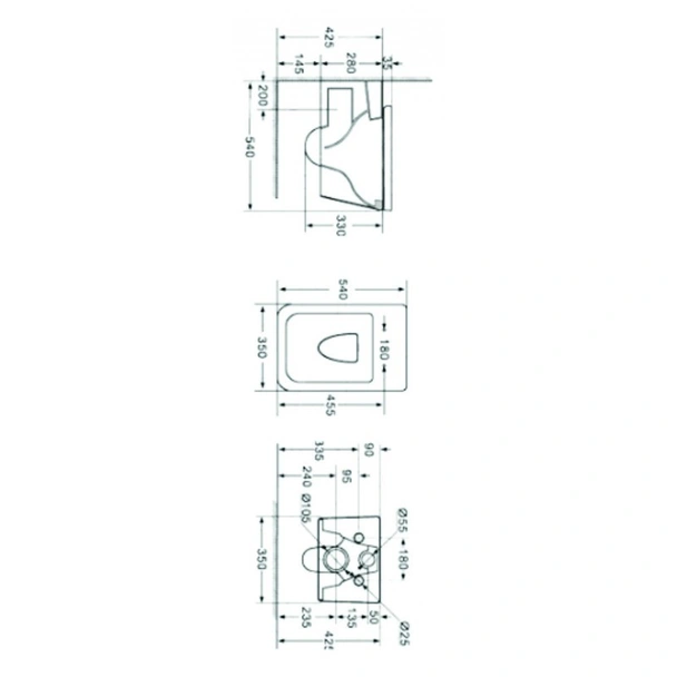 Стенна тоалетна чиния ICC 5135 INTER CERAMIC - Image 2