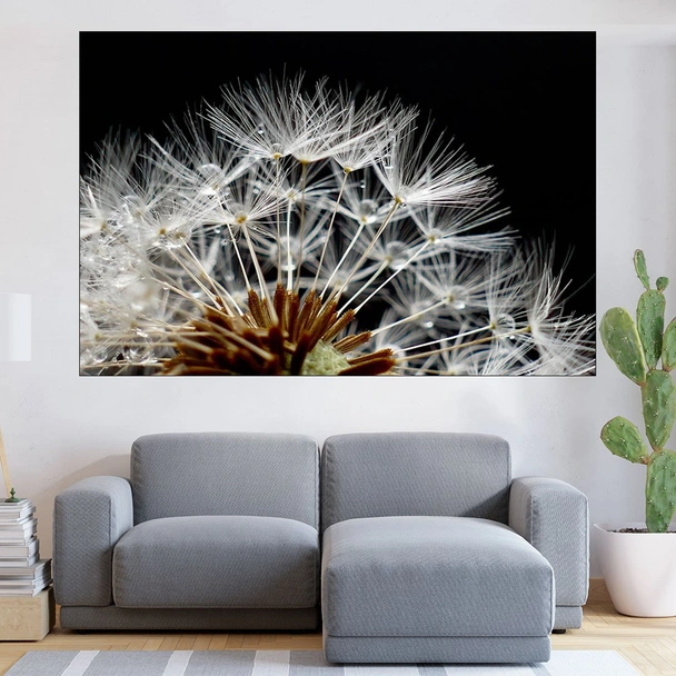 Глухарче в близък план - картина пано за стена