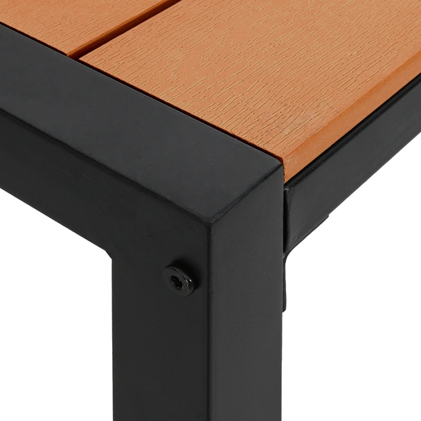 Градинска пейка 100 см, Стомана и WPC, Кафяво и Черно - VL42001772 - Image 6