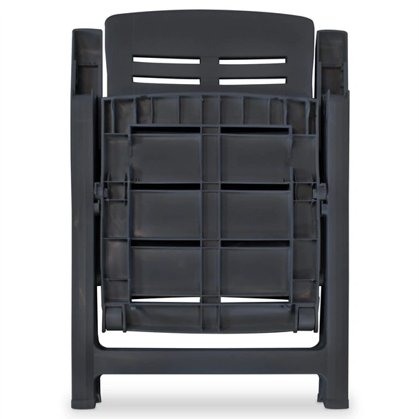 Градински столове, регулируеми, 2 бр., пластмаса, антрацит - Image 6