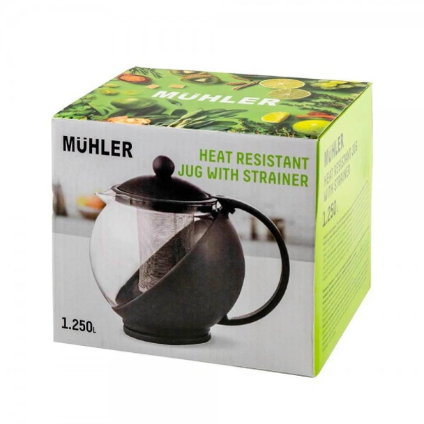 Кана с цедка 1.25 л черна MUHLER - Image 4