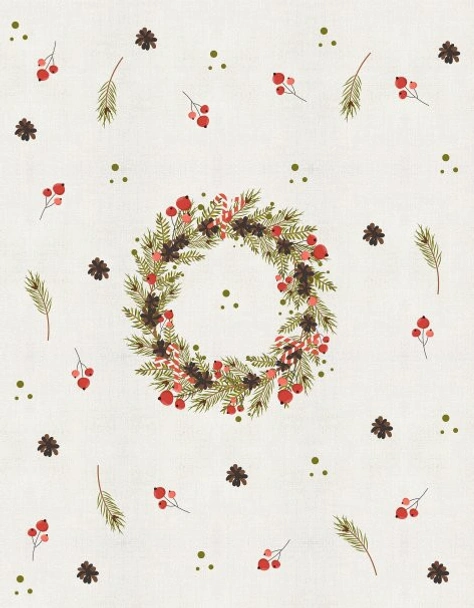 Коледна покривка за маса 140х180 - бяла - Image 2