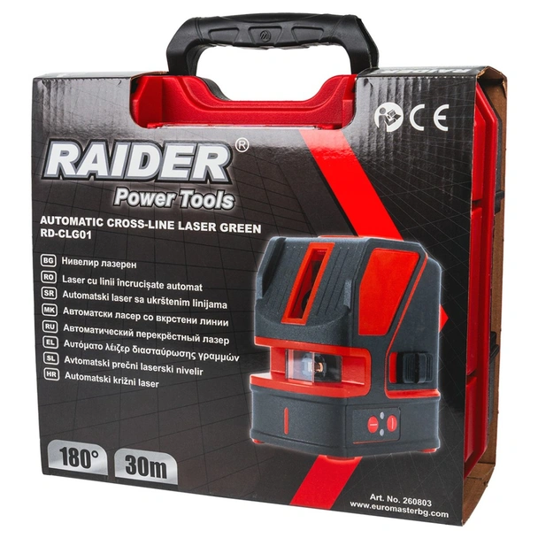 Лазерен нивелир зелени кръстосани линии 30 м RD-CLG01 RAIDER - Image 10