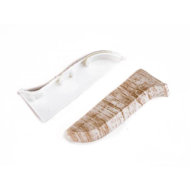 Лява тапа за PVC перваз Salag SG56/71 - Бял селски дъб