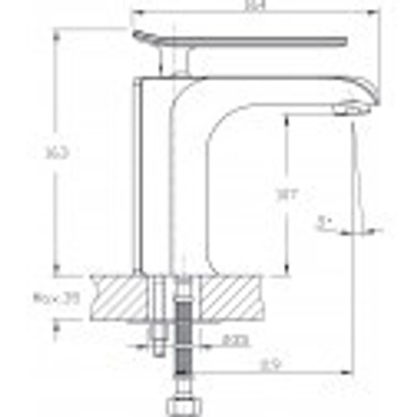 Стоящ смесител за баня Мелания черен INTER CERAMIC - Image 3