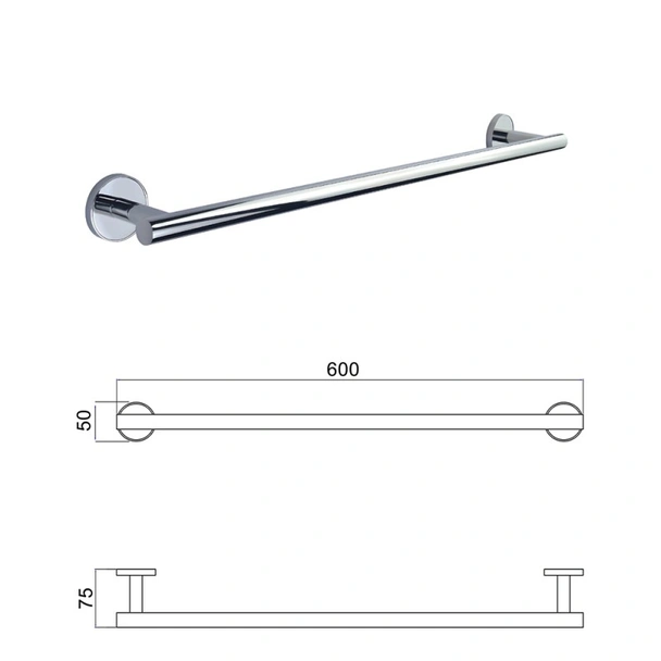 Поставка за хавлия 60 см Lusso Chrome INTER CERAMIC - Image 4