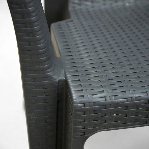 Градински стол PVC сив Polo MEVSIM - Image 2