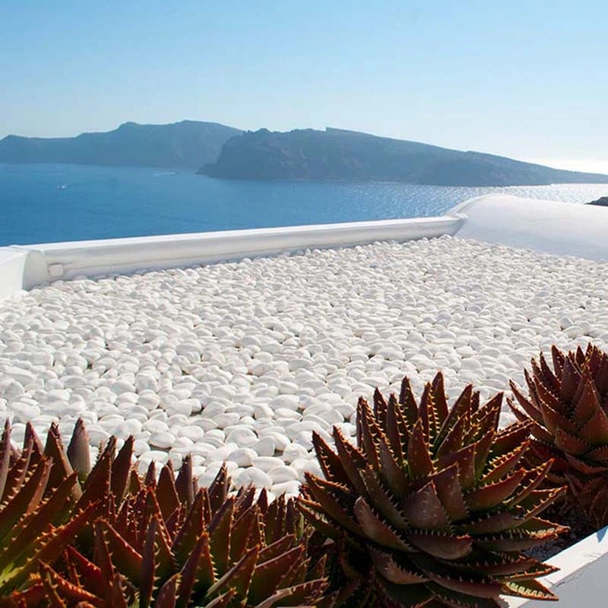 Камъчета за декорация 3-6 см Pebbles White Thasos AKROLITHOS - на кг - Image 3