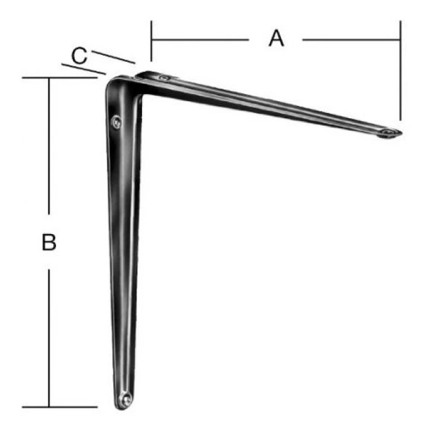 Конзола рафтоносач 200x250x40 мм сива VORMANN - Image 2