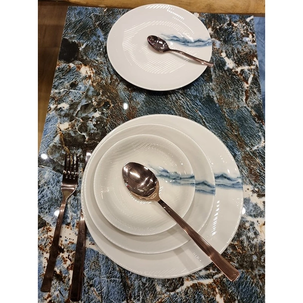 Порцеланов сервиз за хранене 24 части Морски вълни FARIKA - Image 8