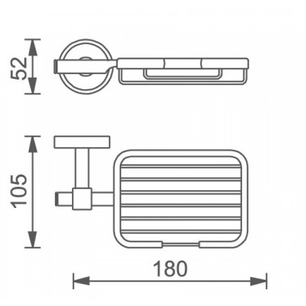 Сапунерка за баня тип мрежа Елла INTER CERAMIC - Image 2
