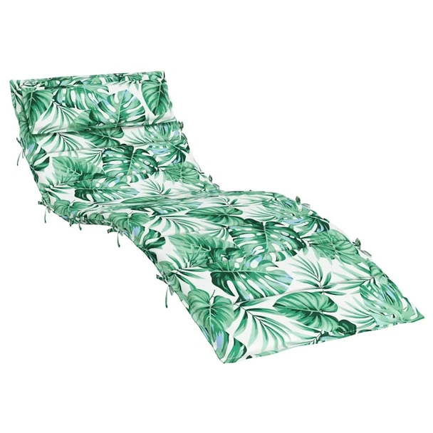 Шалте за шезлонг - зелен на листа - 180x60x4 см - Оксфорд плат - VL361864 - Image 2