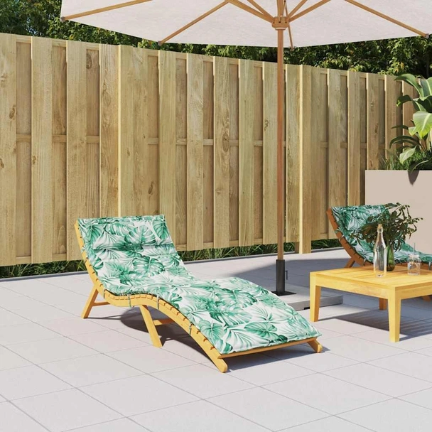 Шалте за шезлонг - зелен на листа - 180x60x4 см - Оксфорд плат - VL361864 - Image 1