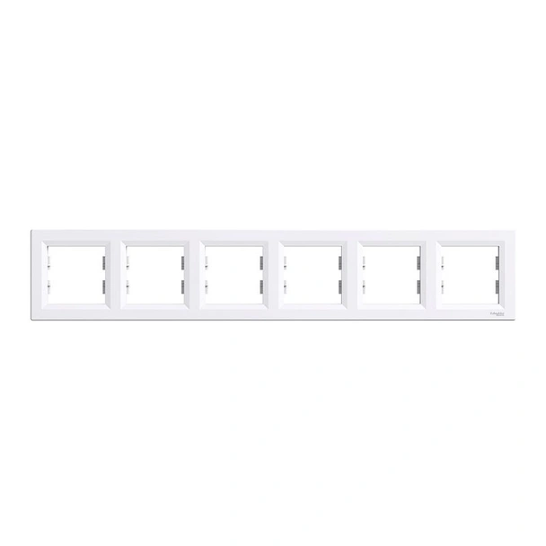 Шесторна бяла рамка ASFORA SCHNEIDER