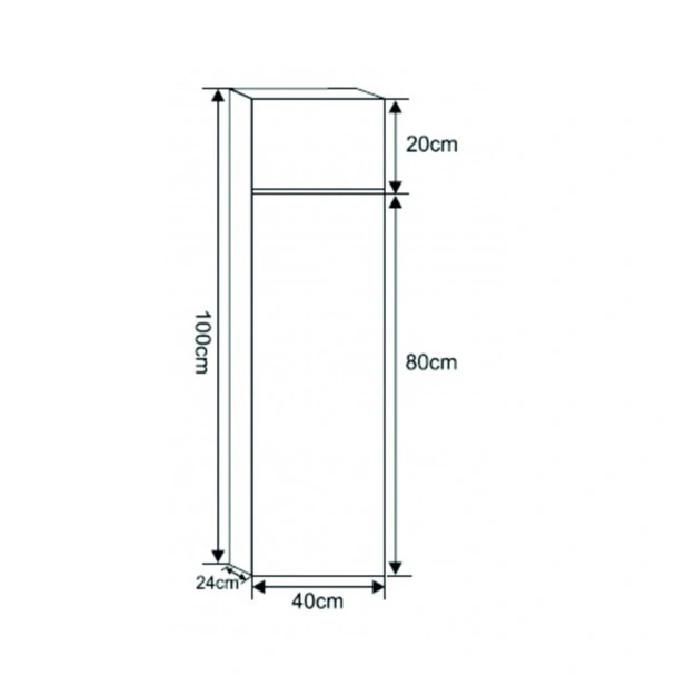 Стенна PVC колона за баня с чекмедже 40х100см INTER CERAMIC (мостра) - Image 4