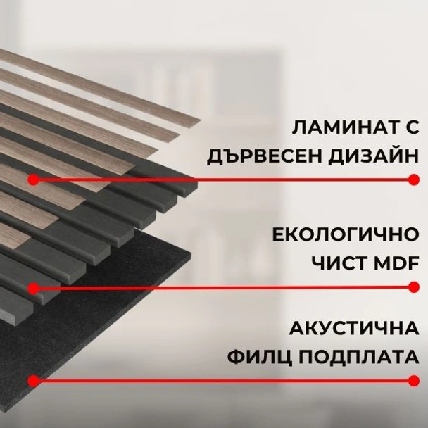 Акустичен панел от MDF 60x275 см Винтидж - Image 8