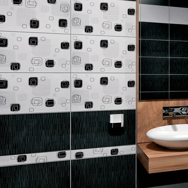 Фаянс 25х40 см Линеа черен 7110 KAI - Image 2