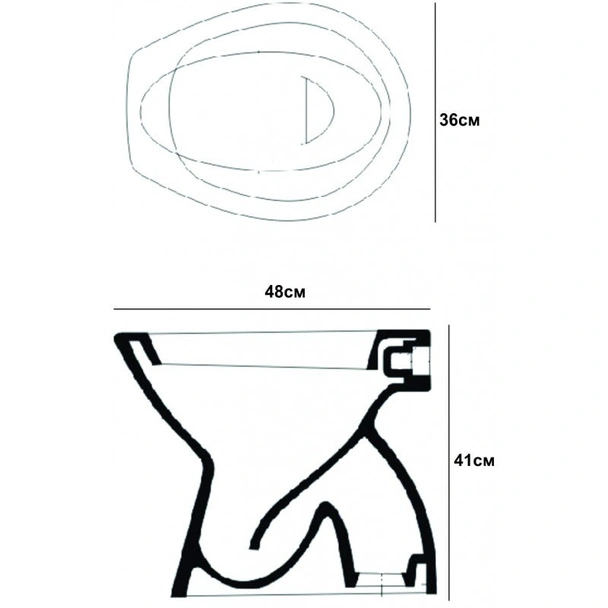 Tоалетна чиния с долно оттичане ICC 4836 S INTER CERAMIC - Image 3