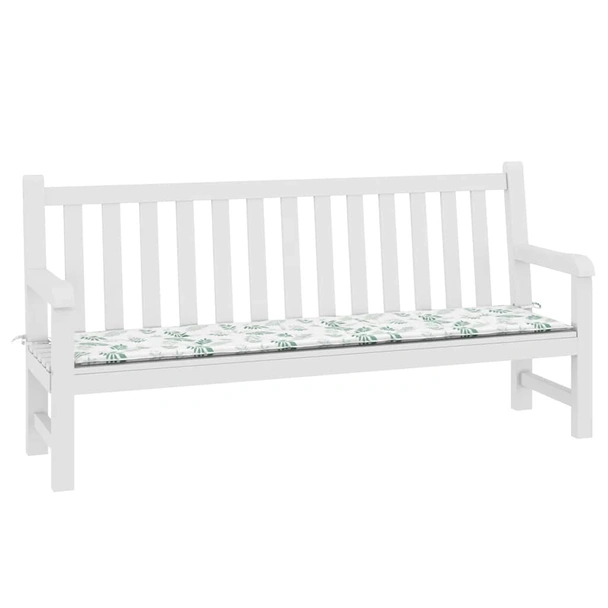 Възглавница за градинска пейка 200x50x4 см десен на листа - VL361204 - Image 3