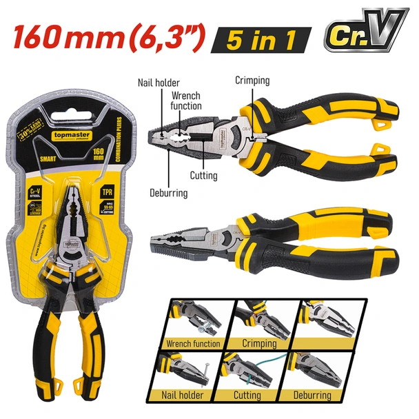 Комбинирани клещи 160 мм Smart TOPMASTER - Image 5