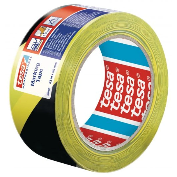 Маркираща лента 50 мм x 33 м черно/жълта TESA - Image 2