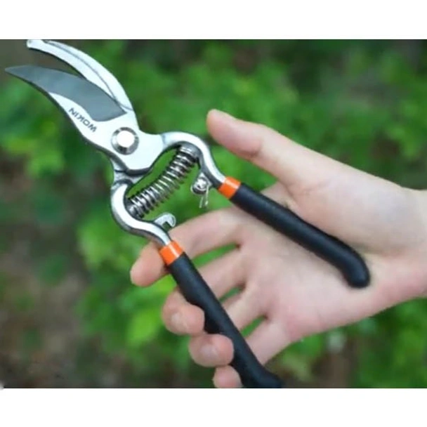 Лозарска ножица с изолирани дръжки 200 мм WOKIN - Image 3