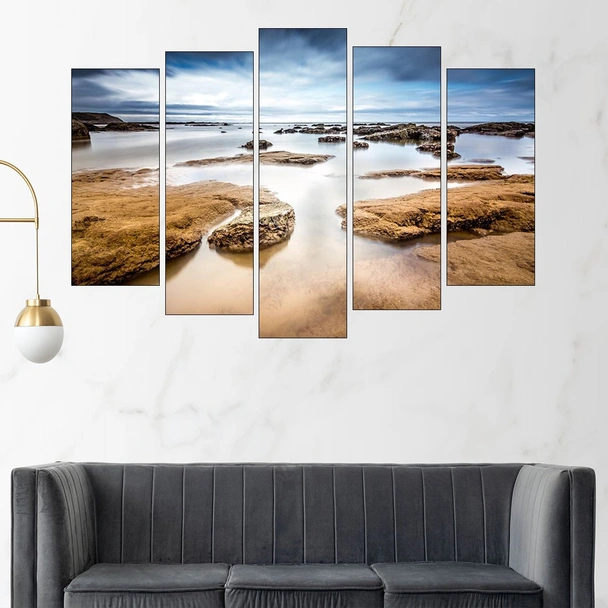 Скалист морски пейзаж - картина пано за стена - Image 3