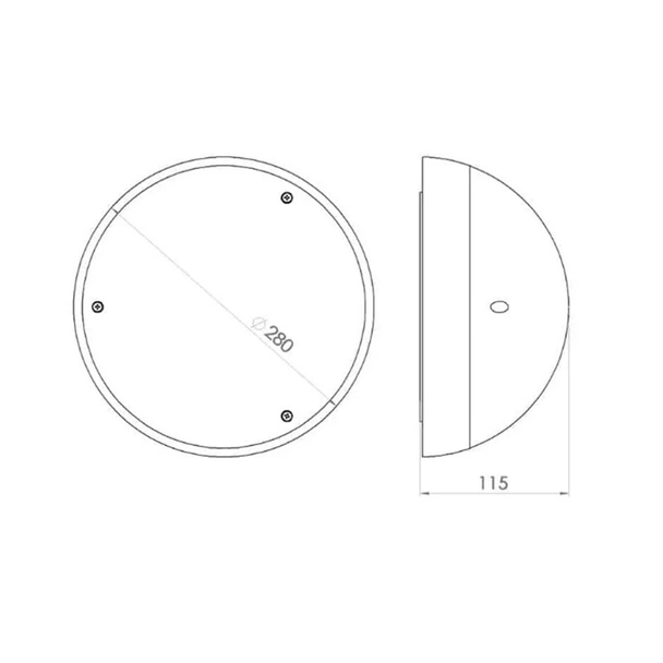 Влагоустойчив аплик Сириус 2 IP54 сив ATRA - Image 2