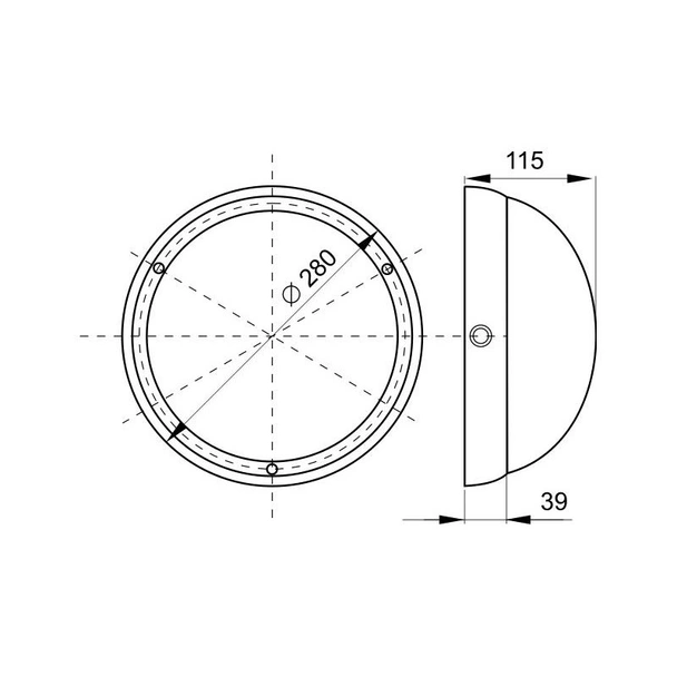 Влагоустойчив аплик Сириус 2 IP54 сив ATRA - Image 3