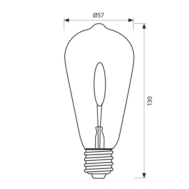 LED лампа филамент 0.6 W E27 Glow VIVALUX - Image 4