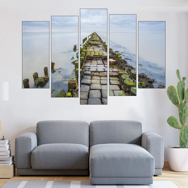 Каменен мост в морето - картина пано за стена - Image 3