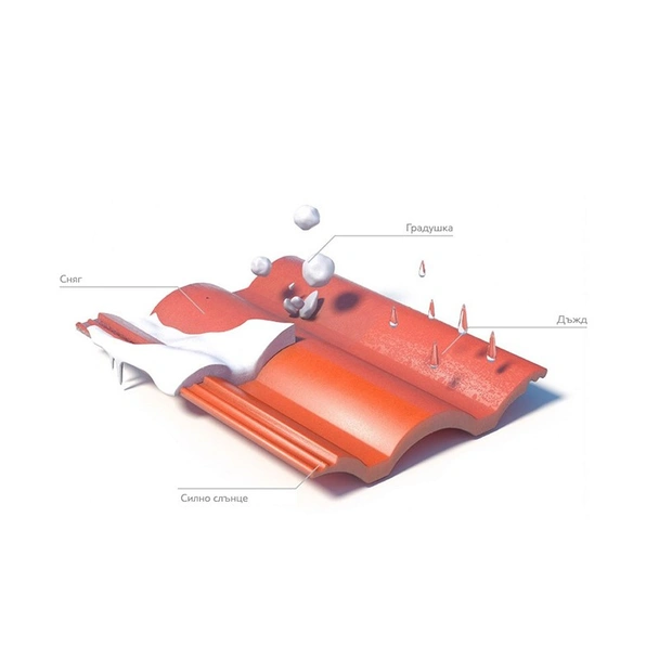 Керемида червена 33x42 см ALMA - Image 2