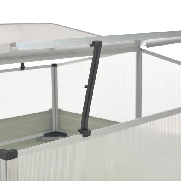 Мини парник, 100x100x85 см, кафяв с повдигащ покрив - Image 4