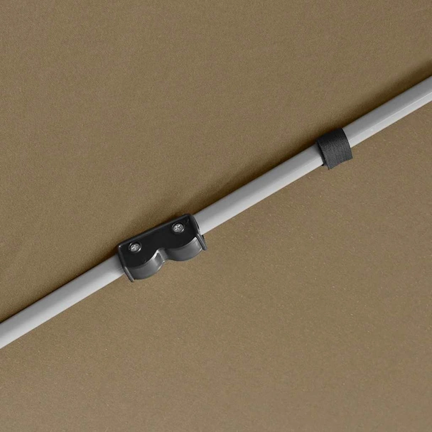 Шестоъгълна pop-up шатра със стени 3,6x3,1 м таупе 220 г/м² - Image 8