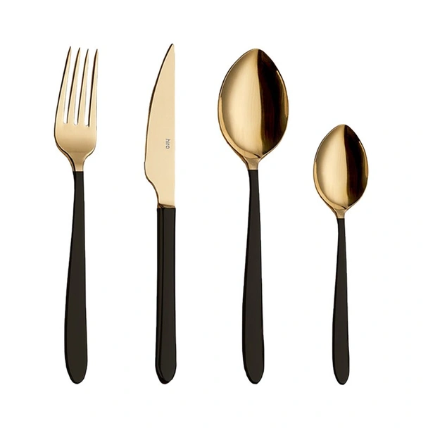 Комплект прибори 24 части злато и черно Istanbul HIRA - Image 3