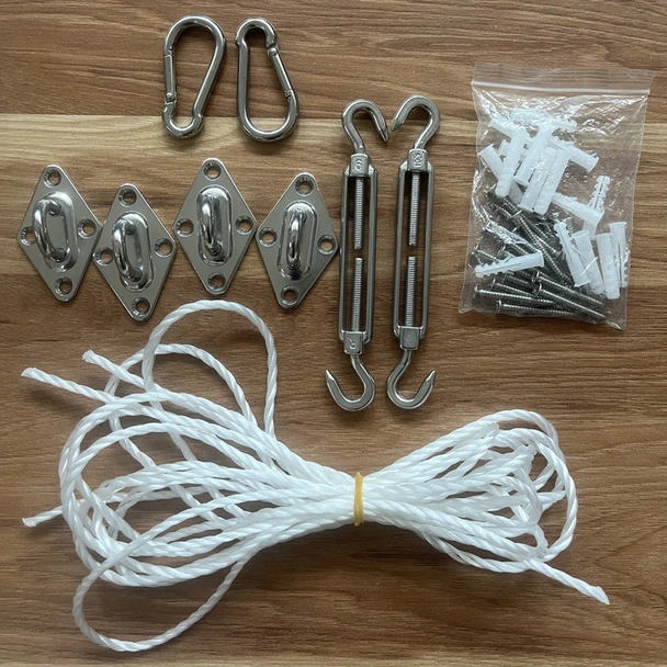 Правоъгълен сенник с крепежи 2x3 м бежов HERLY - Image 2