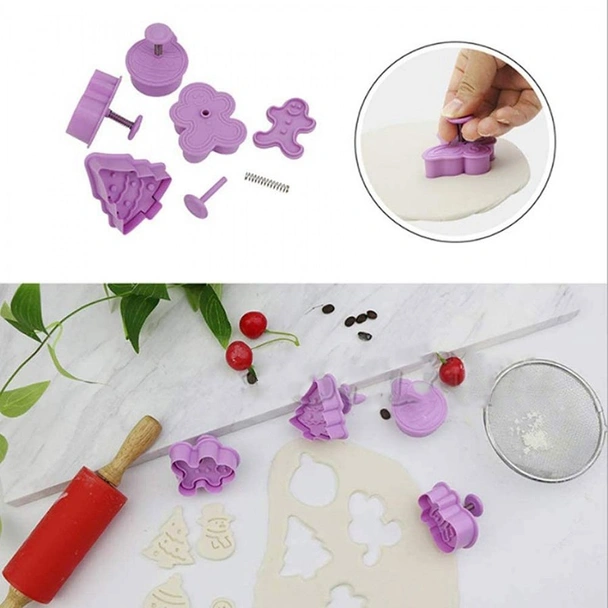 Форми резци за коледни сладки с бутало 4 бр. - Image 6